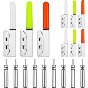 9 Pcs 2.5 Inch Waterproof LED Fishing Glow Sticks Night Fish Strike Bite Alarm Luminous Light for Fishing Rod Pole