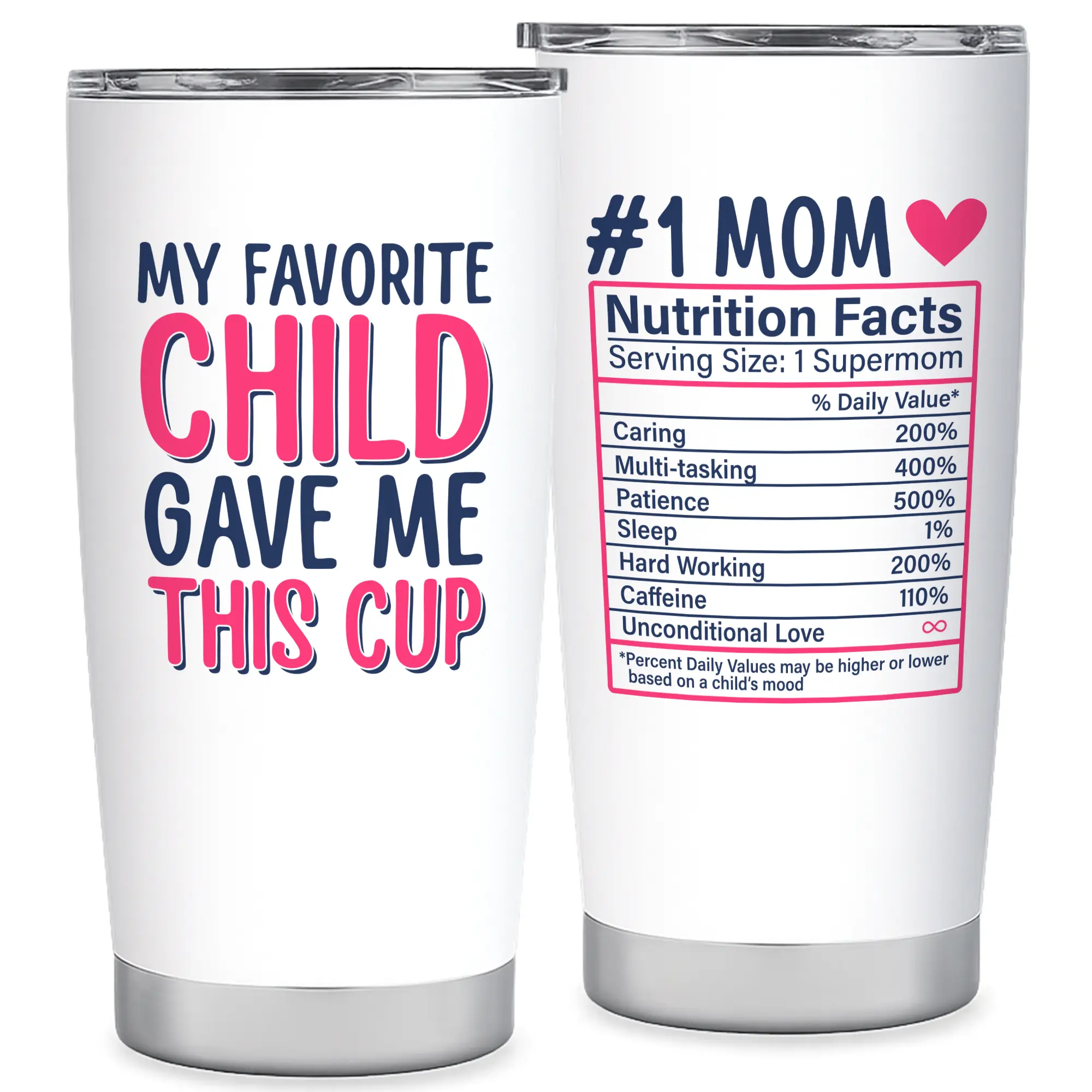 MAKAGIFT My Favorite Child Gave Me This Cup 20 Oz Tumbler - Mothers Day Gifts for Mom from Daughtes, Sons, Kids