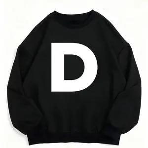 Monogram Sweatshirt with Bold Letter D – Comfortable Long Sleeve Design