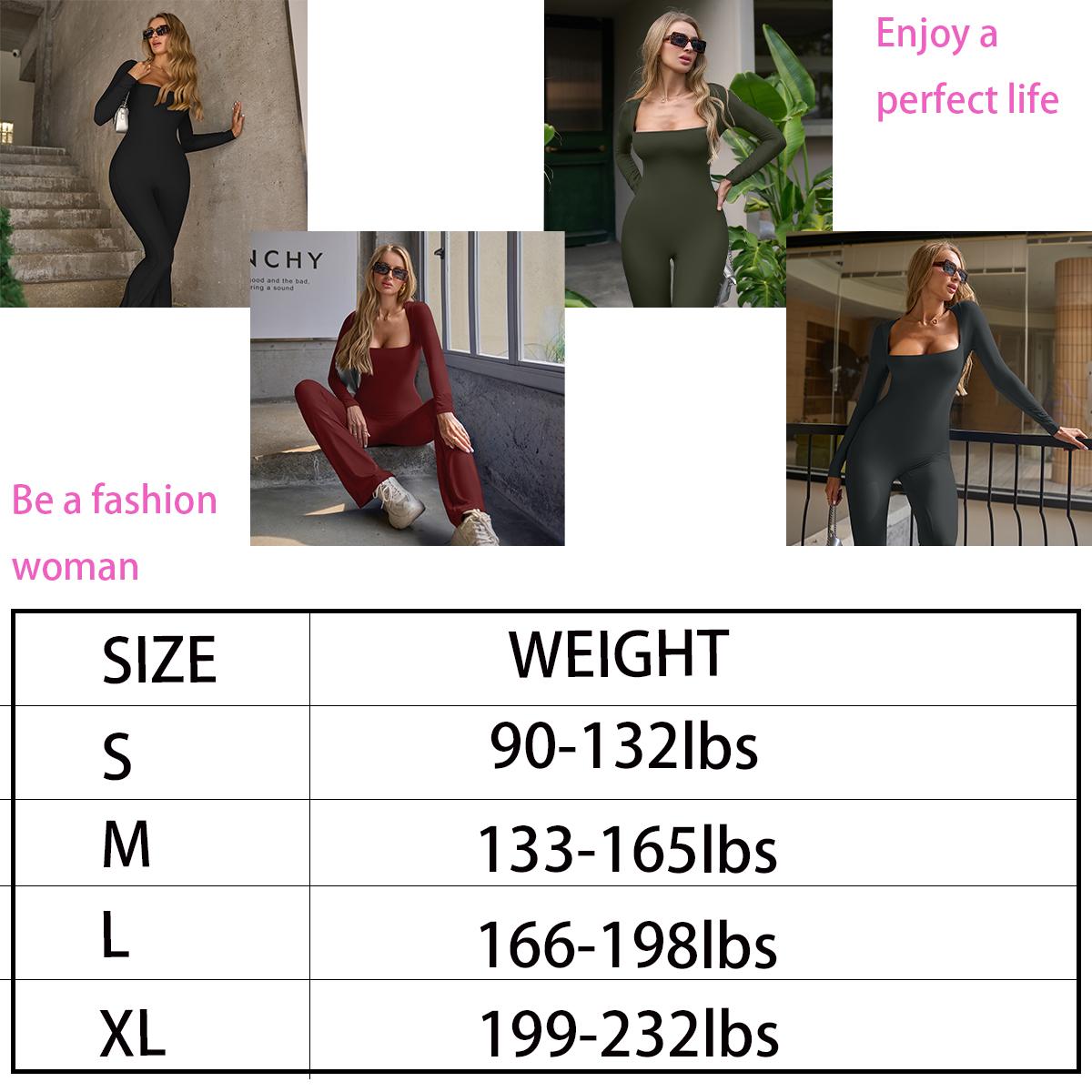 HYZ Women's Fall Long Sleeve Square Neck Wide Leg Yoga Party Daily One Piece Jumpsuit Womenswear Overalls Nylon Comfort