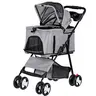 Segawe 3-in-1 Foldable Puppy Stroller - 36x18.3x39.8 in, 7.3 lbs, 360° Rotating Wheels, Detachable Seat, Oxford Cloth, MDF Components, Metal Folding Frame, Cup Holders, Airflow Mesh, Enclosure, Buckle, Small-Med Dog & Cat Outdoor Carrier Jogger