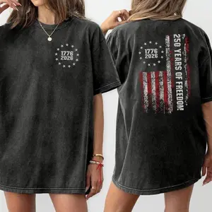 [Today Deal] Vintage 250th America Freedom Anniversary Unisex Shirt-Sweatshirt-Hoodie, 4th of July Patriotic Shirt, We The People Graphic Tee, Independence Day Hoodie Shirt, Patriotic Tee with USA Flag Shirt, Hoodie Men, 250 Years of Freedom Shirt