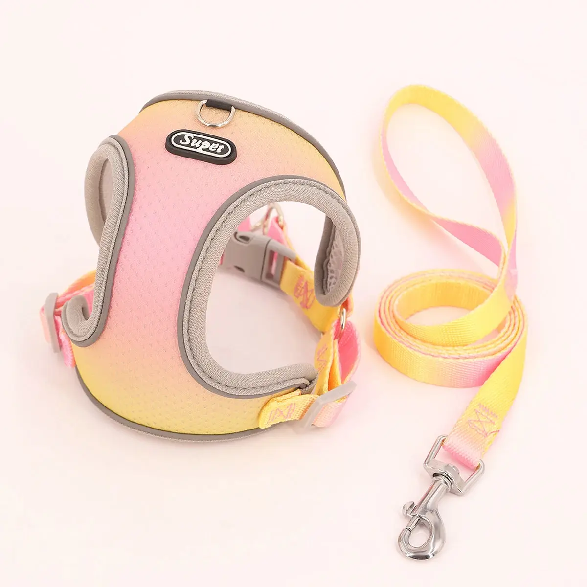 Step-in Adjustable Reflective Dog & Cat Harness Soft Breathable Pet Vest for Puppies Small Pets with Reflective Strips & Triple Safety Design