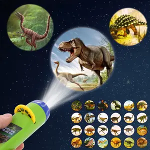Projection Flashlight Children Projector Light Cute Educational Cartoon Dinosaur Toy Picture Light Bedtime Learning Fun Kid Toys