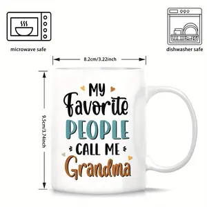 Grandma Coffee Mug, Grandma Gifts From Granddaughter, Grandson, Grandkids - Grandma Mothers Day Gift, Birthday, Christmas Presents For Grandma - 11oz Coffee Cup