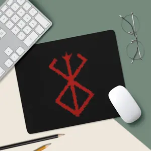 GAME Expression Design Square Mouse Pad, Eye-Catching Desktop Decorative Protective Pad, Rubber Anti-Slip Lock-Edge Work Pad, Small Size Suitable for Laptop, Desktop Computer Gaming, Work and Daily Use, Desktop Accessory