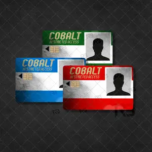 Worn Cobalt Restricted Access Sticker Cover for Debit Card or Credit Card Decal