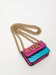 Mini Crossbody Bag Chain Bag, Small Shoulder Bag with Magnetic Buckle, Letter Flap Design, Multiple Colors, Casual Style, All Seasons, Adjustable Crossbody Bag