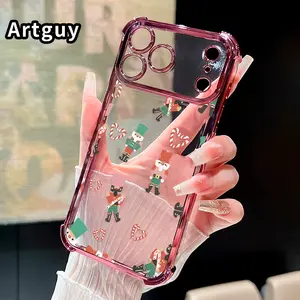 Nutcracker Candy Dream Pattern Phone Case for iPhone 17 Pro Max 16 15 Plus Air 14 13 12 11 E Electroplated Cover with Airbag Shockproof Soft Silicone Casing