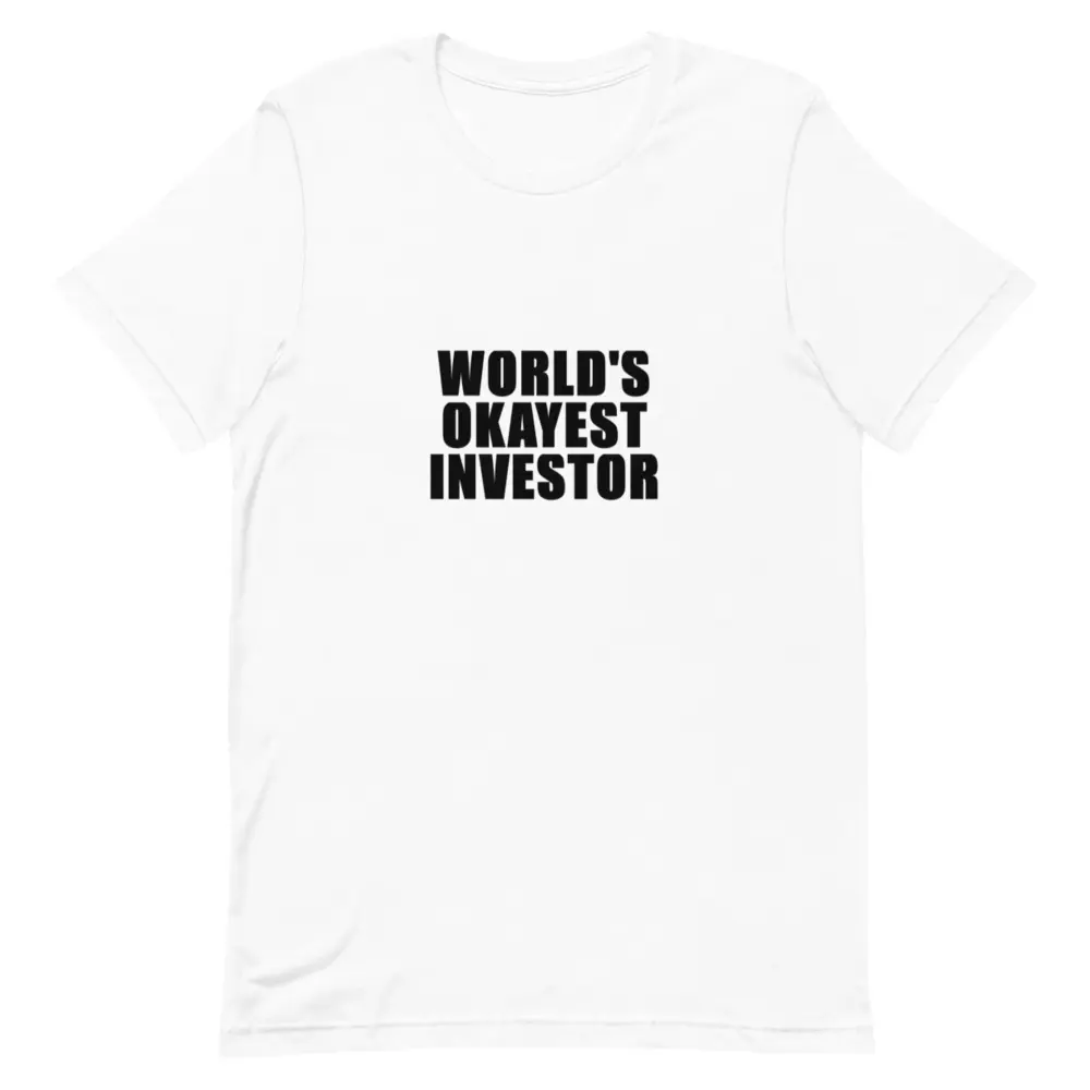 World's Okayest Investor - Funny Stock Trader T-Shirt | The Trading Desk Athletic Black