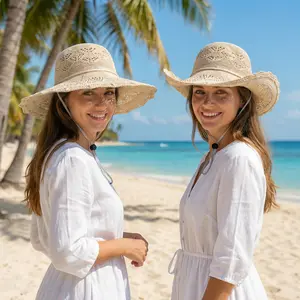 [Summer Limited Edition] Lightweight, Wide-Brimmed Sun Hat—Featuring an extra-large brim that shades half the face, it stays securely in place even in windy weather, perfectly capturing that effortless vacation vibe. tiktokshopspringglowup