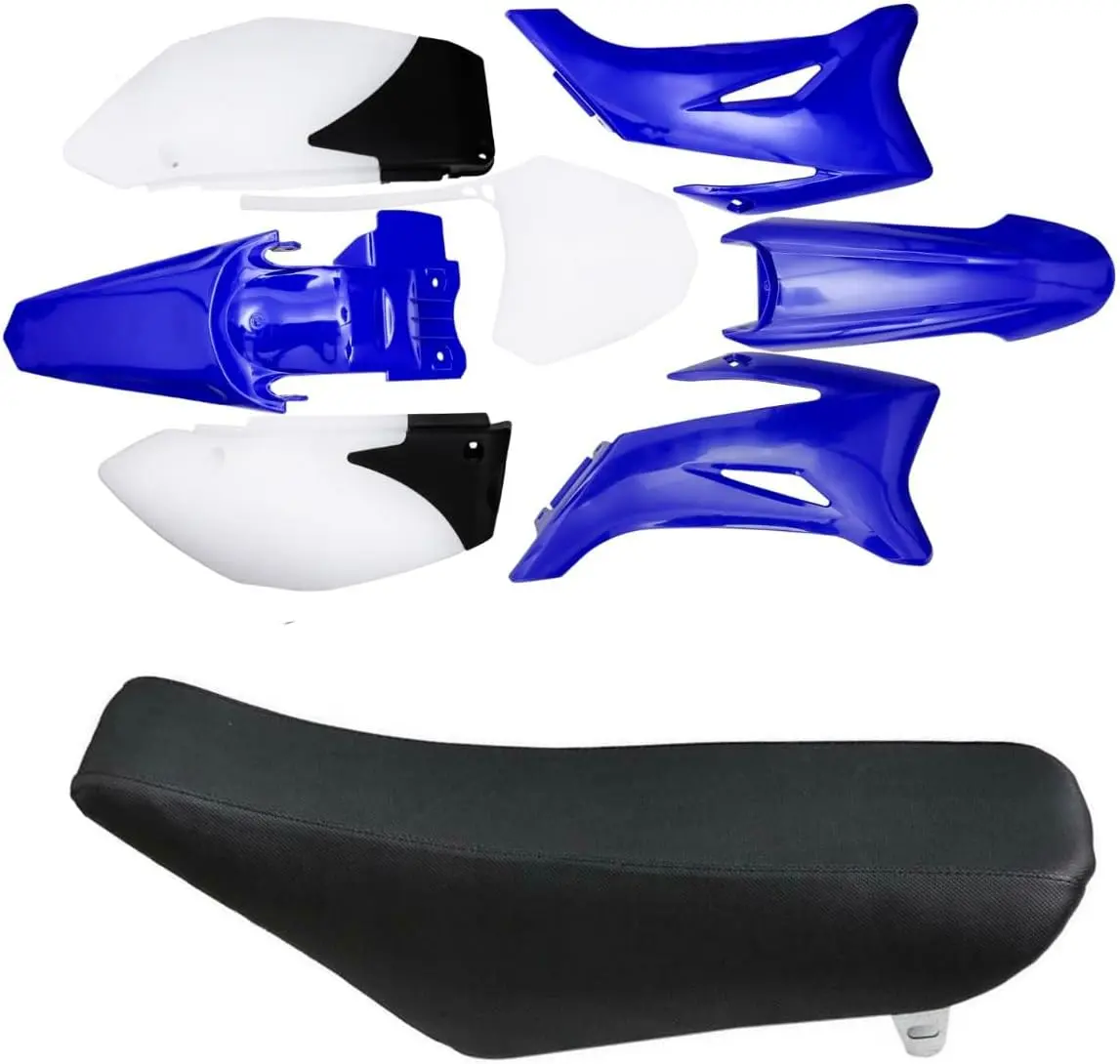 Blue Plastics Fender Fairing Kit with Tall Seat For TTR110 TTR 110 TTR110E Motocross Pit Dirt Bike Motorcycle SSR 140 SSR 170 110cc 150cc 160cc 200cc