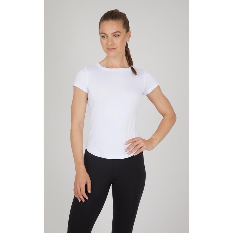 2 PK Super Soft Synergy High Crew Neck Short Sleeve Top and Crew Neck Top