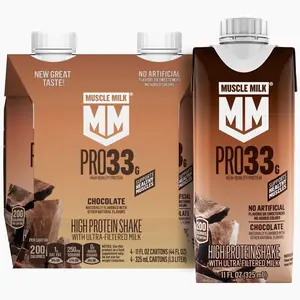 Muscle Milk Pro 33g High Protein Shake Ultra Filtered Milk, Chocolate 11 fl oz, 4 pack
