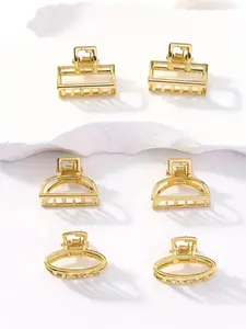 6pcs Alloy Small Elegant Hair Clips for Women, Back of Head Shark Clip Hair Accessories, Compact and Stylish Design