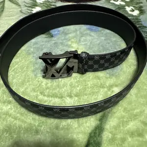 Men's Alloy Automatic Buckle Belt, Fashion Belts, Casual Fashion Print Waistband, High-End Lightweight Design, Versatile Pants Strap, All Seasons