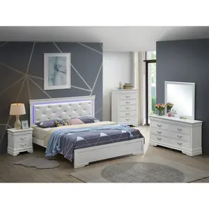 [SOIYELIFE] Elegant Champagne Silver Queen Bed - Transitional style bed frame, 63"W x 85"D x 53"H, suitable for modern and classic bedrooms
