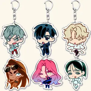 Popular Anime Alien Stage Chibis Keychains for Womens Accessories Bag Luka Ivan Till Mizi Hyuna Sua Keyrings Jewelry Fans Gifts