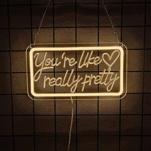Your Like Really Pretty Neon Signs for Wall Decor,   Neon Sign Party Decorations,Neon Lights Sign for Salon Decor, Bedroom, Teen Girl Room Decor, Led Neon Sign