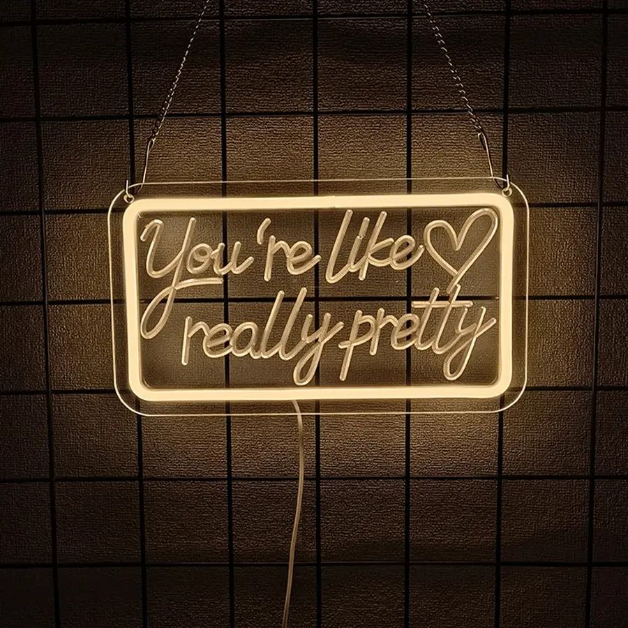 Your Like Really Pretty Neon Signs for Wall Decor,   Neon Sign Party Decorations,Neon Lights Sign for Salon Decor, Bedroom, Teen Girl Room Decor, Led Neon Sign, Decorative Neon Sign, Led Lighted, Decorative Atmosphere Light