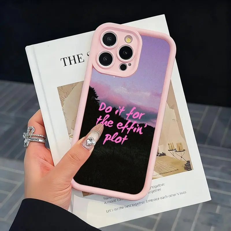 Gradient mountain silhouette phone case. Compatible with iPhone 17 Pro Max/16 Pro Max/15 Plus/14/13/12/11, TPU soft case. Compatible with Galaxy S26 Ultra/S25 Plus/S24/S23, Dopamine color. Compatible with Galaxy A54/A53/A33/A15.