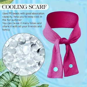 Cooling Ice Scarf Towel, Cooling Sweat Absorbent Rapid Cooling, Ice Scarf Cooling Bandana Headband Neck Coolers for Summer Heat, Suitable for Summer Sports Outdoor Activities Hiking Camping, Summer Outdoor Activities