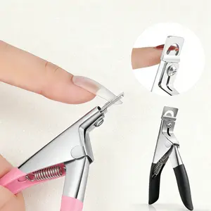 Durable U-Shaped Nail Cutter Trimmer False Nail Clipper for Professional Artificial Nails