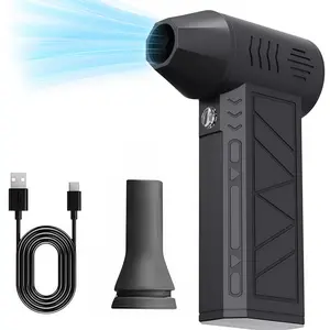 LMMAKE Cordless Air Duster - Handheld 3-Gear Adjustable Turbo Blower, Portable Outdoor Jet Fan, Compressed Air Cleaning Tool for Computer PC Electronics Keyboard dust