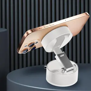 Vacuum Magnetic Suction Cup Folding & Rotating Bracket, Double-sided Suction Cup Universal Vacuum Rotating Bracket, Mobile Phone Bracket