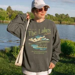 The Lakes Sweatshirt, Vintage Retro Folklore Crewneck, Swift Era Music Lyrics Sweater, Gift For Fan Apparels, Oversized Unisex Comfort