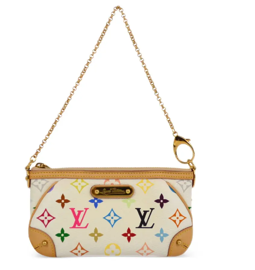 Pre-owned Louis Vuitton pvc Shoulder Bags x Takashi Murakami 2009 Monogram Multicolore Milla Pochette 4000021803259