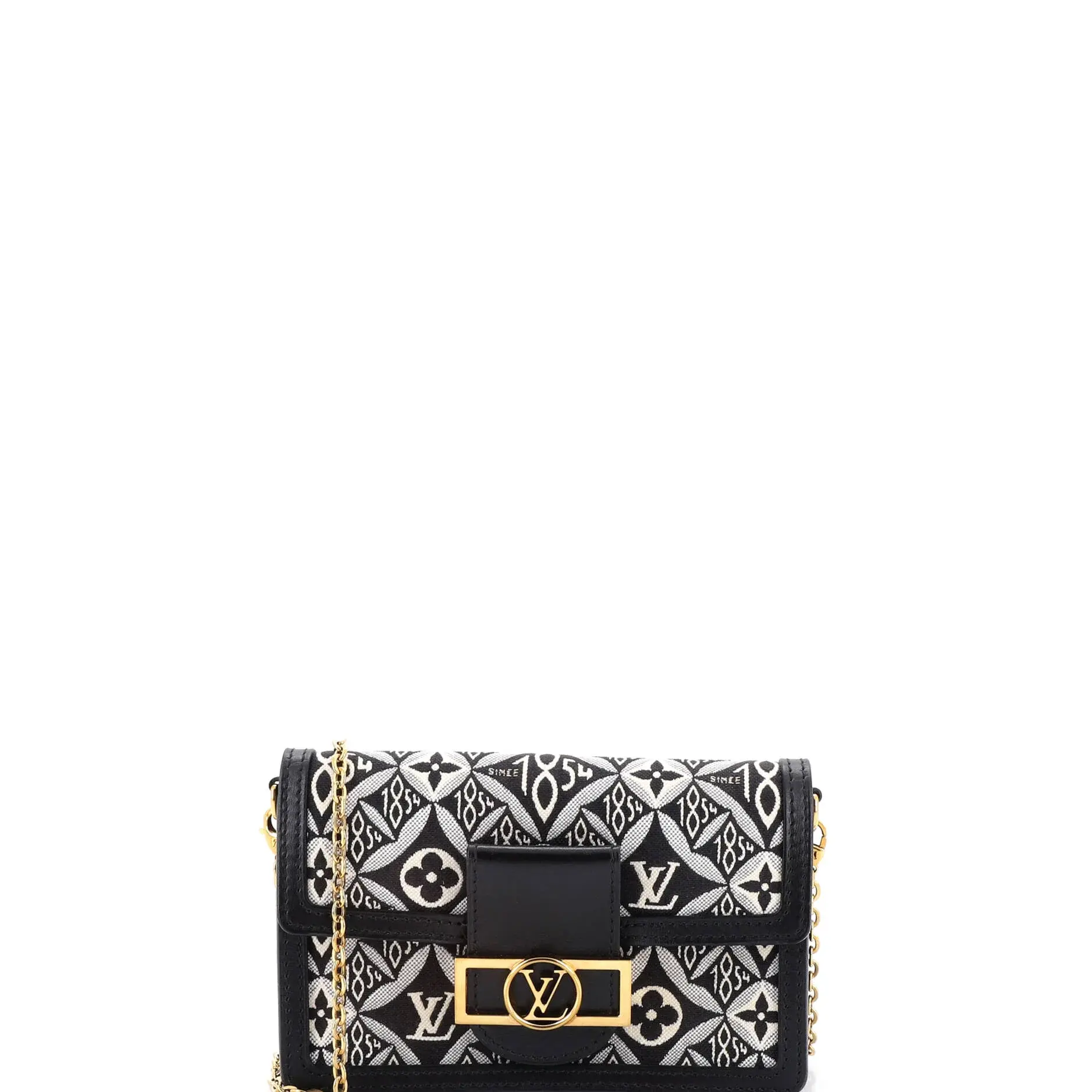 Pre-owned Louis Vuitton Jacquard Clutches & Wristlets Dauphine Chain Wallet Limited Edition Since 1854 Monogram by Rebag