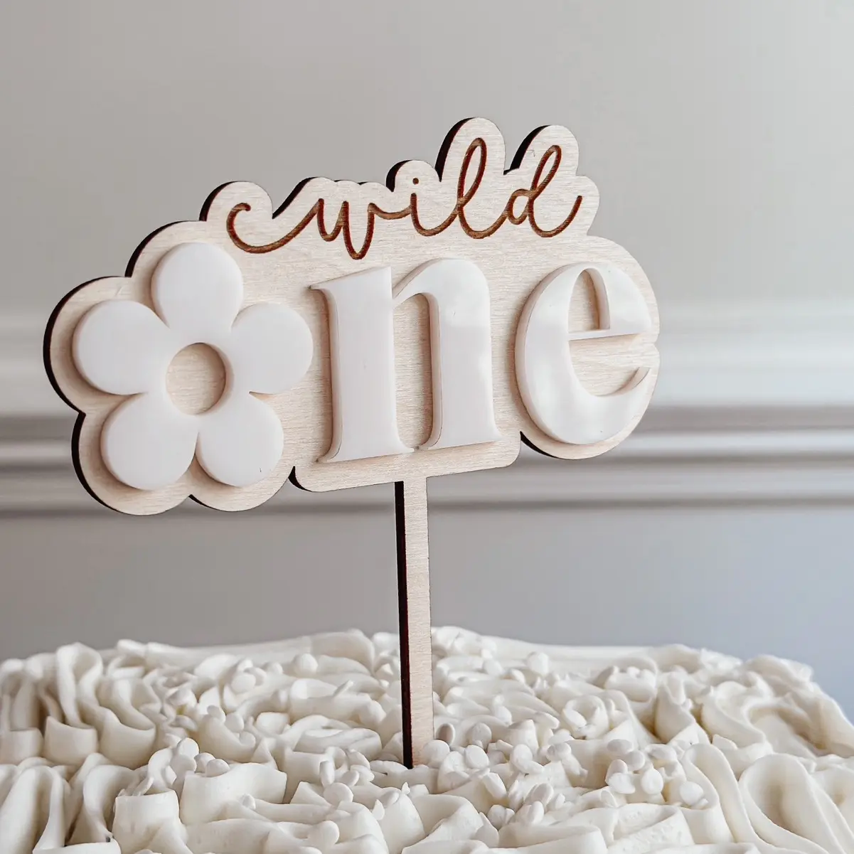 Wild One Daisy Cake Topper For First Birthday