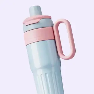 780ml Gradient Double Drink Thermal Cup Stainless Steel With Lid Coffee Cup Thermos Large Capacity Straw Cup