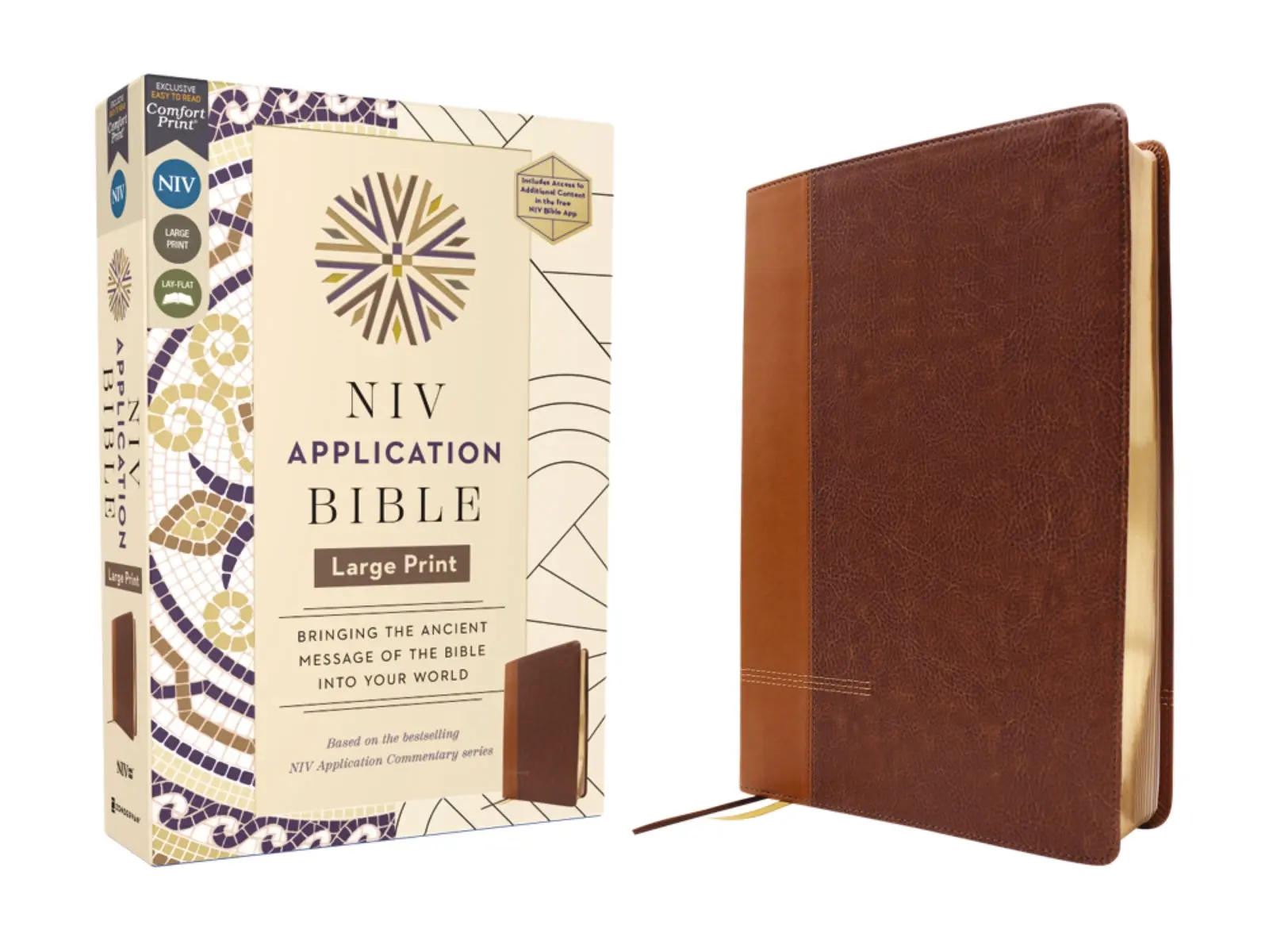 NIV Application Bible, Large Print, Red Letter, Comfort Print: Bringing the Ancient Message of the Bible into Your World