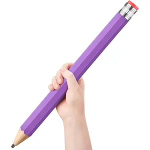 16 Inch Wooden Large  Pencils Giant Big Funny  Pencil with Cap and Eraser Fun Novelty Gifts for  School   Office Prop Supplies()