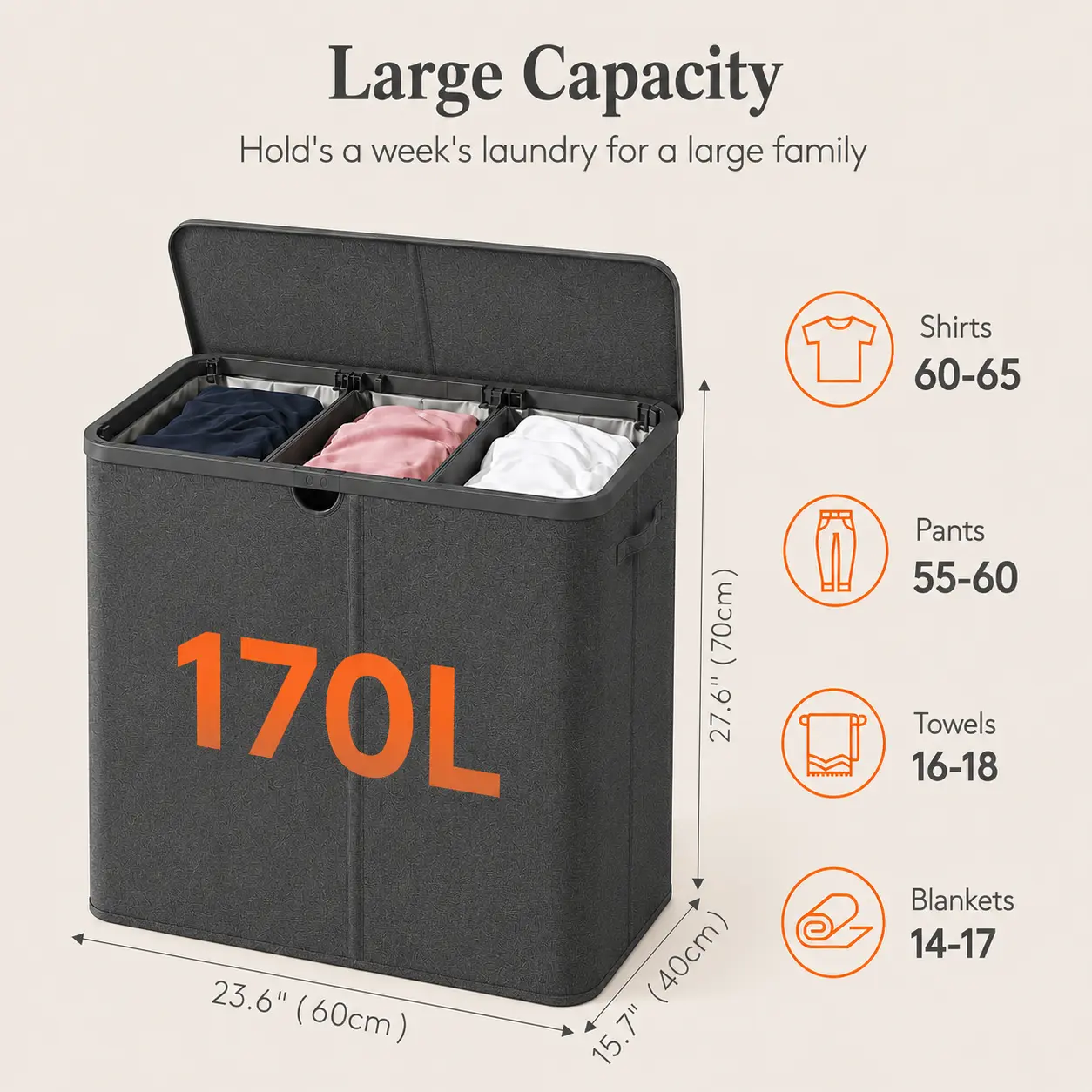 170L Triple Dark Gray