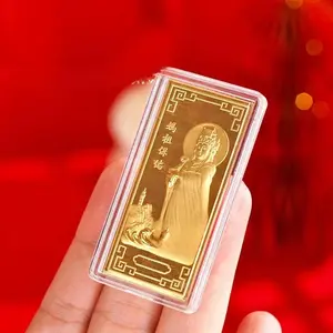 Gold Leaf Mazu Protection, Mobile Phone TV Chain Pendant, Decorative Bag Pendant, Tourist Souvenirs Gifts, Home Decor Ornaments, Feng Shui Ornaments