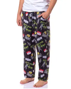Beetlejuice Beetlejuice Men's Hello My Name is Bob Tossed Print Sleep Pajama Pants For Adults