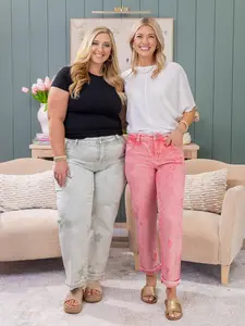 Risen Slouchy Ankle Boyfriend Pants In Star Shade Wash | 0-3X