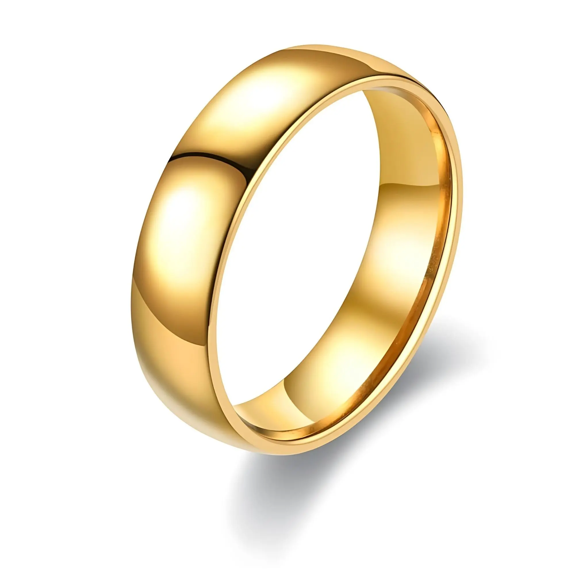 6mm Stainless Steel Comfort Fit Wedding Band Men or Women by Ginger Lyne