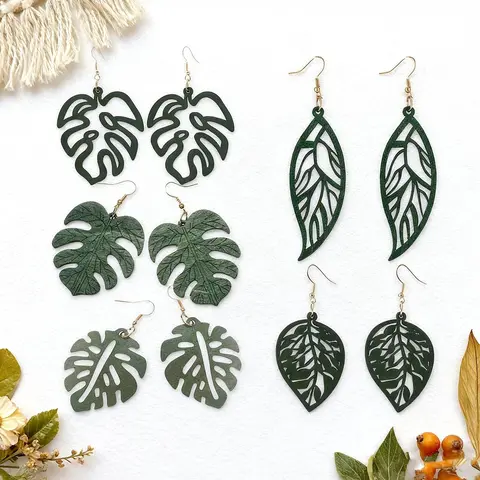Hollow Out Leaf Shaped Dangle Earrings, Earrings Dangling, Fashionable Jewelry for Women, Daily Clothing Decor, Trendy All-match & Exquisite Jewelry for Birthday Gift