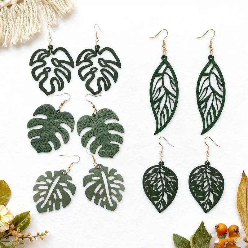 Hollow Out Leaf Shaped Dangle Earrings, Earrings Dangling, Fashionable Jewelry for Women, Daily Clothing Decor, Trendy All-match & Exquisite Jewelry for Birthday Gift