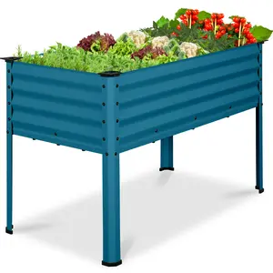 Best Choice Products 48x24x30in Elevated Galvanized Metal Garden Bed w/ Corner Protectors