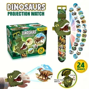 Dinosaur Projector Watch for Kids - 24 Dino Images Interactive & Teaching Toy Cool Birthday Gift STEM Learning Toy Projection Electronic Watch