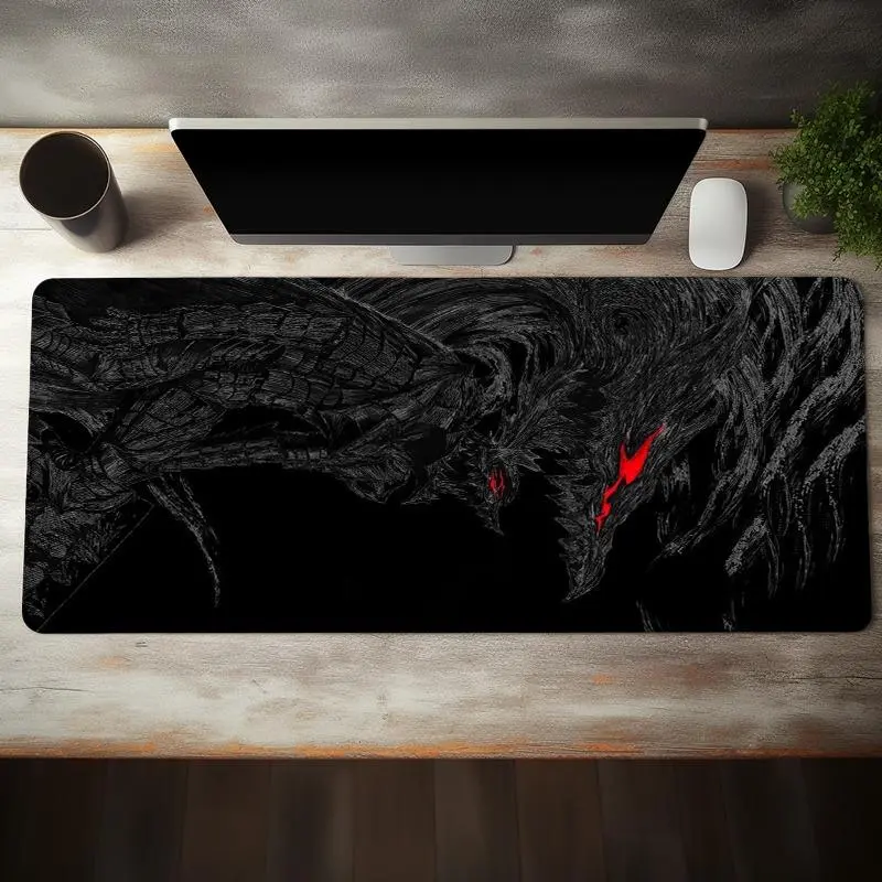 Creative Dragon Pattern Mouse Pad, 1 Count Rectangle Gaming Mouse Pad, Non-slip Mouse Pad, Office Desk Keyboard Mat for Home Office Desk, Gaming Desk Accessory, Aesthetic Desk Accessories, Computer Desk Accessories