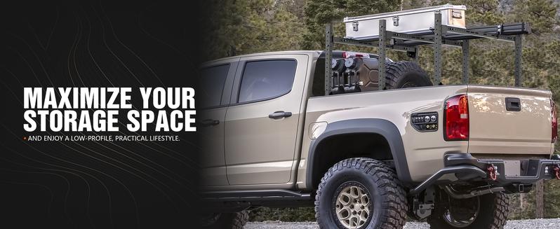 EYOUHZ Adjustable Truck Ladder Racks Compatible with Tacoma/Silverado/Ford F-Series/Ram/Tundra/JT/Sierra/Titan/Frontier/Colorado/Canyon/Ranger/Maverick Universal 1000lbs Capacity Bed Rack Cargo Rack