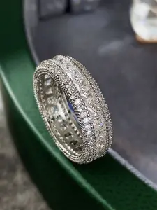 1 PC Gorgeous Cubic Zirconia Ring For Women For Wedding Engagement Party Jewelry Valentine's Day Gift Artificial Zircon Ring
