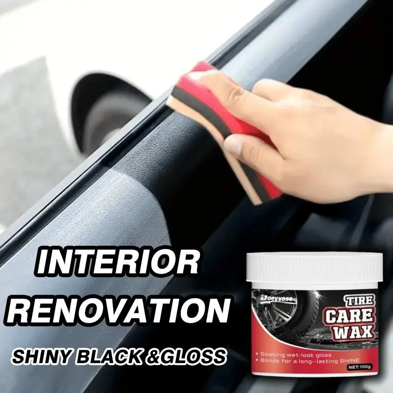 Advanced Tire Gloss and Protection Wax, Long-Lasting Car Tire Shine Enhancer, Maintenance Coating, Durable Shiny Finish, Glow, Polished Look