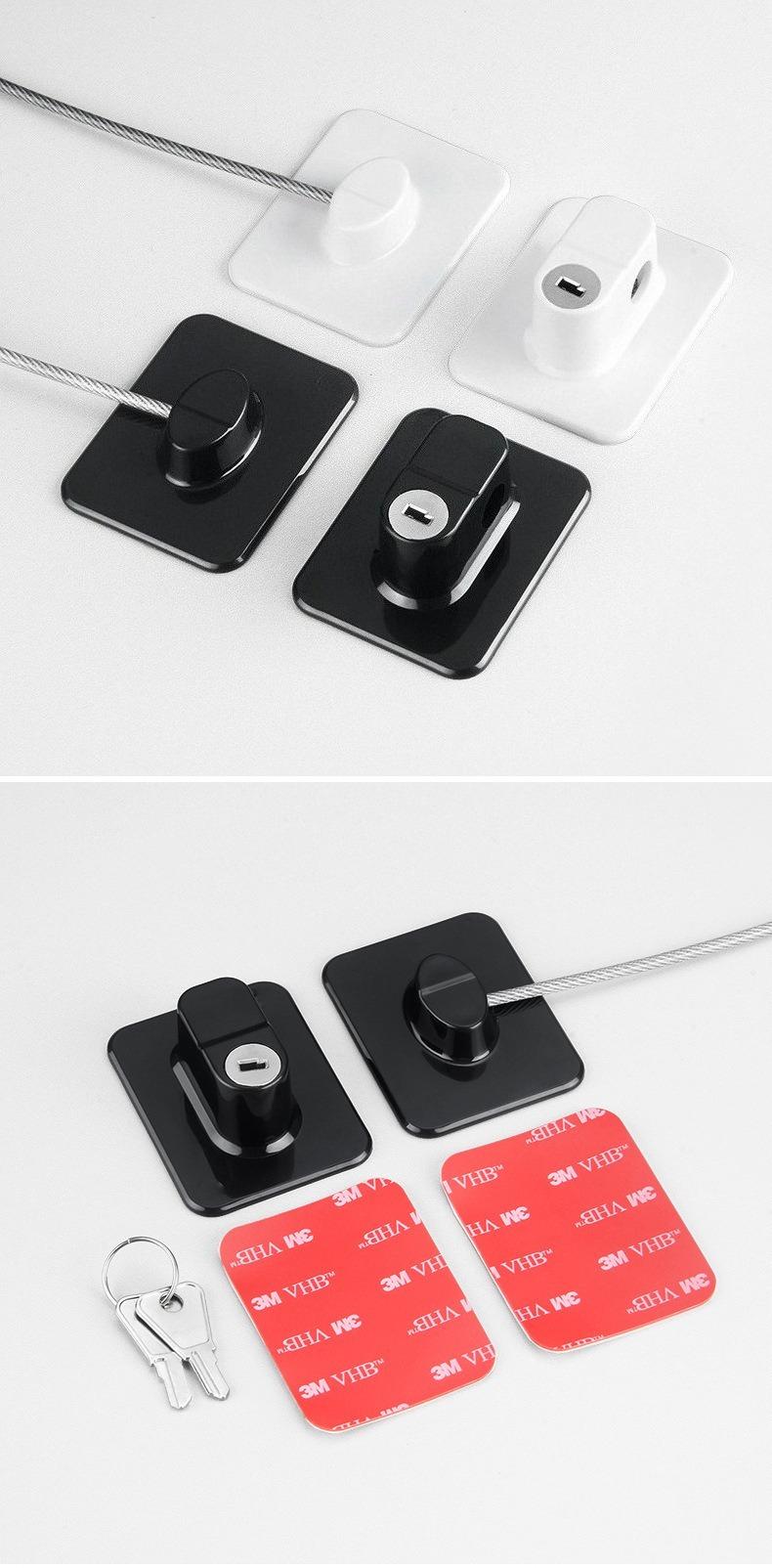 2PCS No-drill ice box lock, refrigerator lock, drawer lock, cabinet lock; multifunctional safety locks for children/babies; anti-theft protective locks